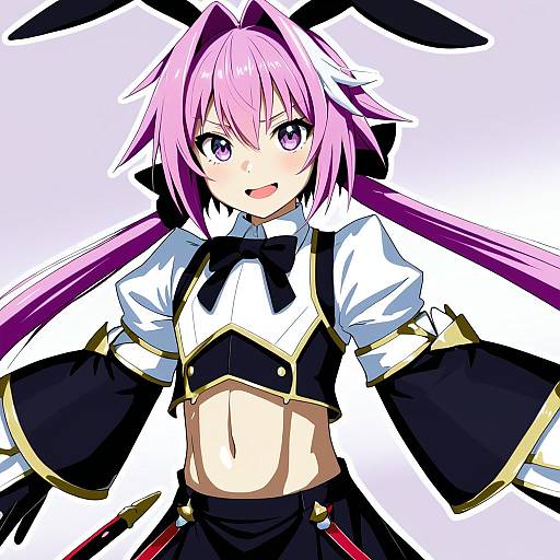 Illustration of Astolfo (saber) (fate), fate (series) in the style of Kumadano