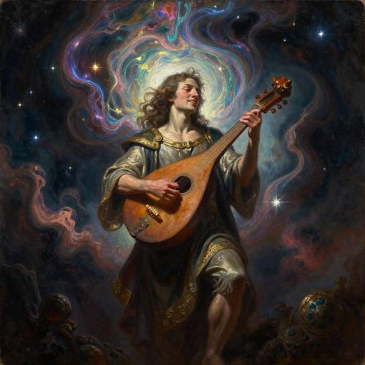 Celestial Minstrel Playing Cosmic Lute