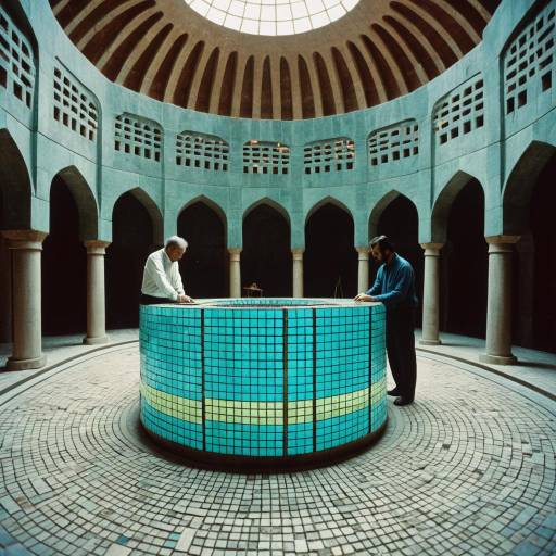 Architects Working in Ottoman Hammam Interior