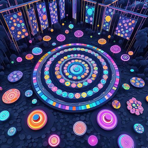 Kusama Fungi Bauhaus Game UI Design