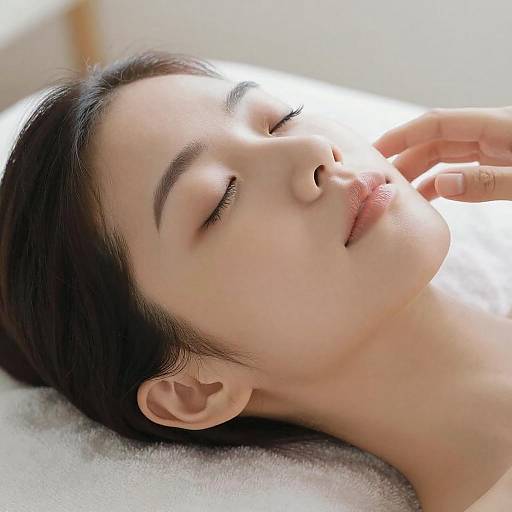 Serene Close-Up of a Relaxed Woman
