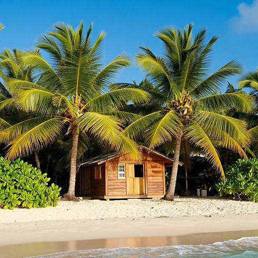 Tropical Pram on Sandy Beach