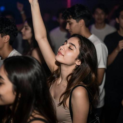 Dramatic Nightclub Scene with Woman Focus