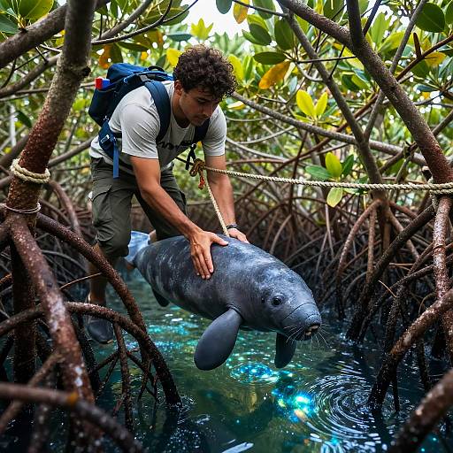 Mangrove Tracker Rescues Manatee Calf