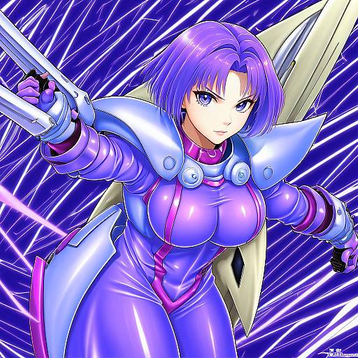 Illustration of Amelia wil tesla seyruun, slayers in the style of Hokuro ryuuseigun