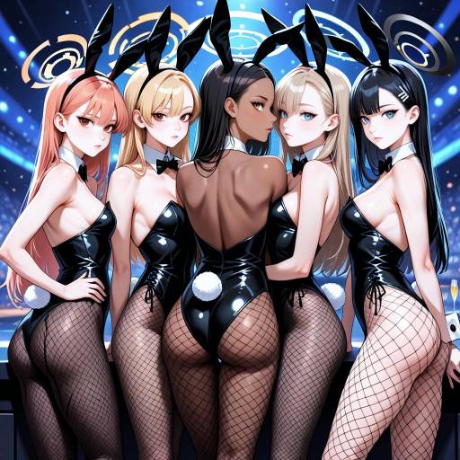 Playful Bunny Girls in Leotards