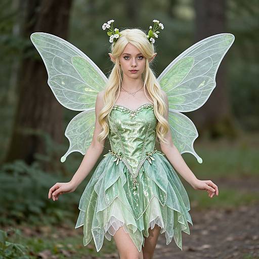 Green Woodland Fairy Costume Design
