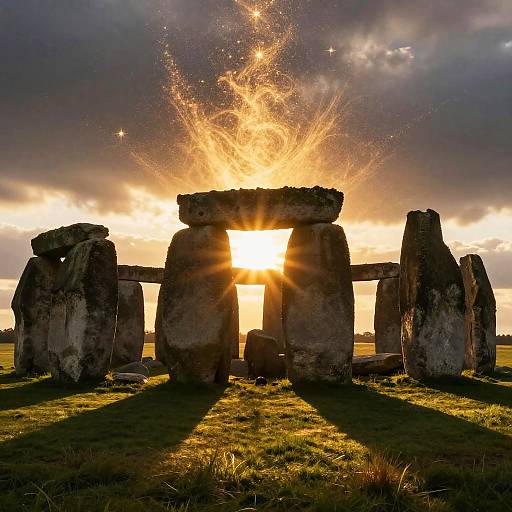 Stonehenge Portal with Mystical Light