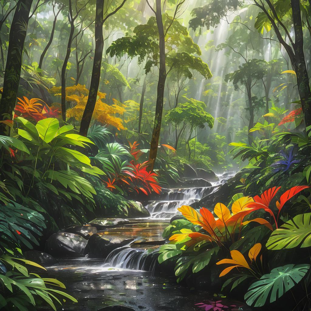 Vibrant Temperate Jungle Landscapes