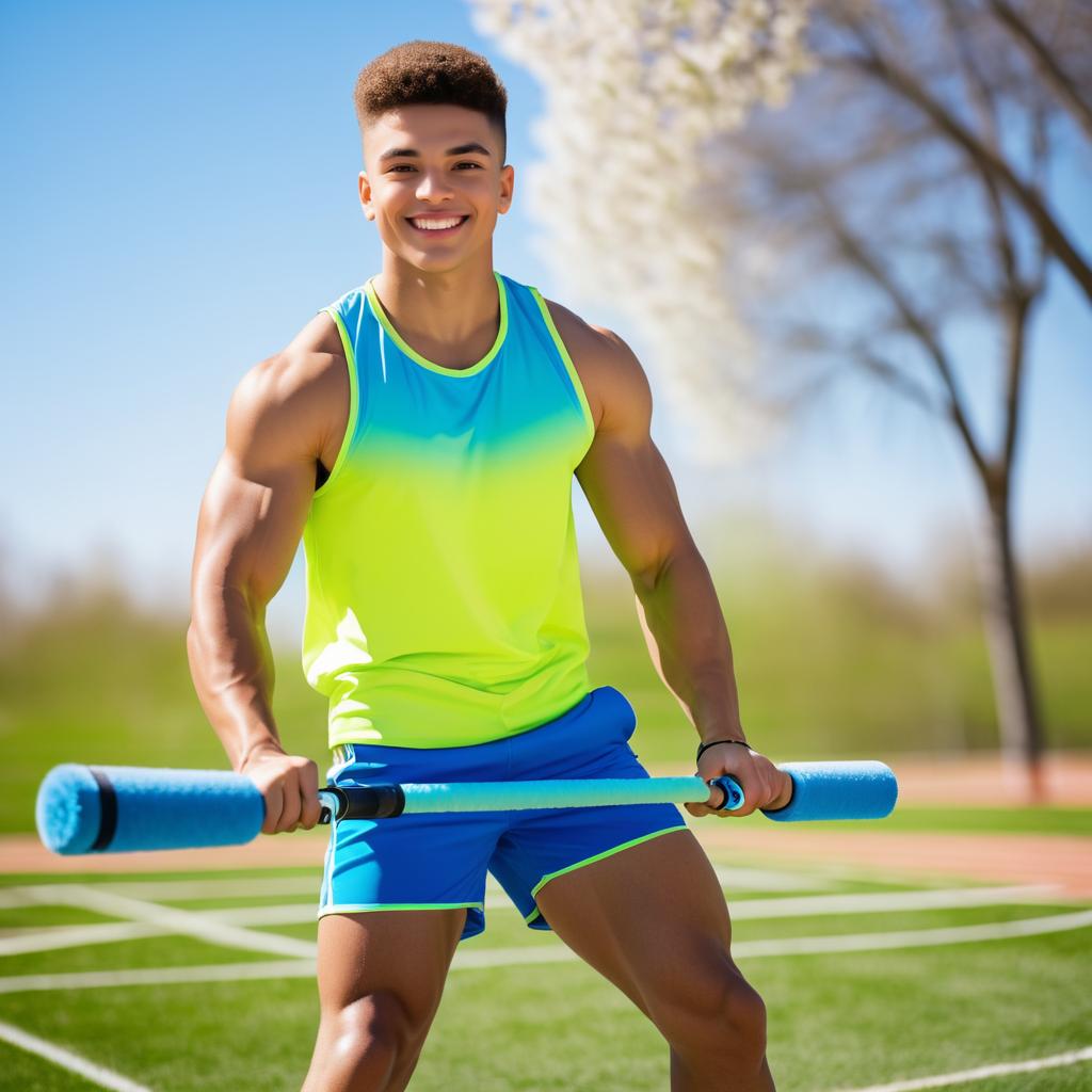 Teenager Enjoying Sports on a Sunny Day