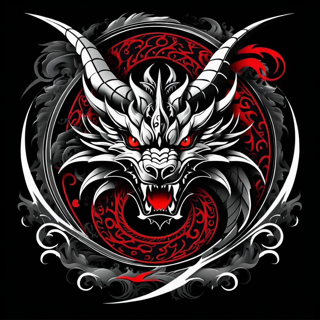 Fantasy Dragon T-Shirt Design Concept