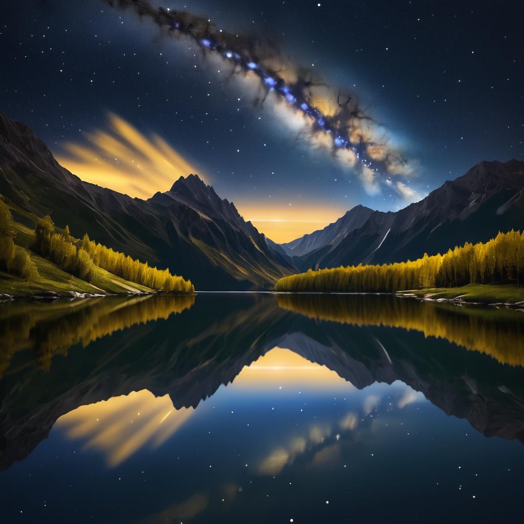 Midnight Serenity: Stars and Reflections