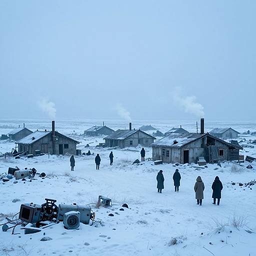 Frozen Wasteland Post-Apocalyptic Settlement