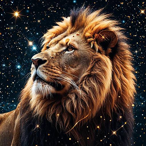 Celestial Lion Constellation in Motion