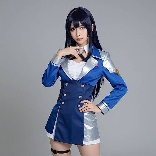Kusanagi Nene Blue Silver Costume