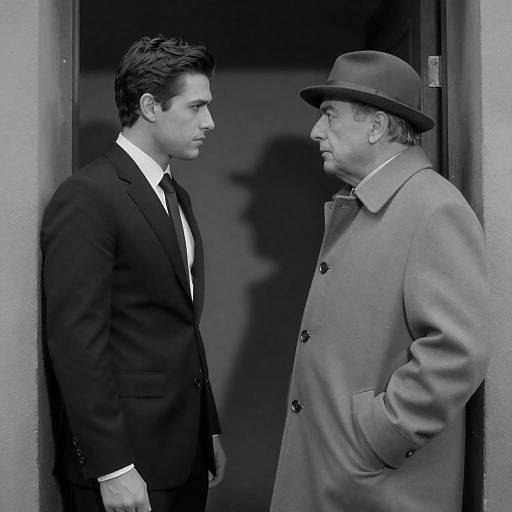 Intense Encounter: Black-and-White Portrait