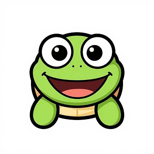 Bright Cartoon Turtle Logo Design