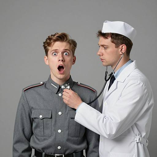 Dramatic Confrontation Between Two Men