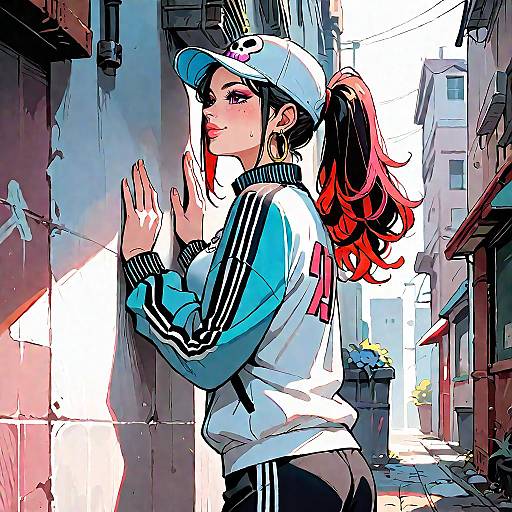 Mori Streetwear Anime Girl in Alley