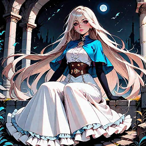 Nightmare Girl on Castle Ruins