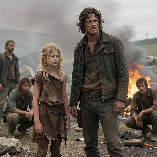 Desolate Future: A Man and Girl's Struggle