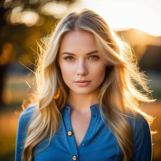 Golden Hour Portrait of a Young Woman