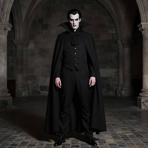 Gothic Vampire in Victorian Attire