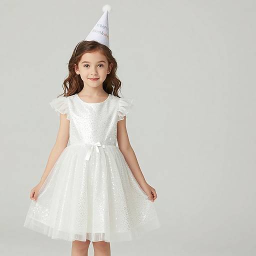 Sparkly Birthday Dress for Young Girl