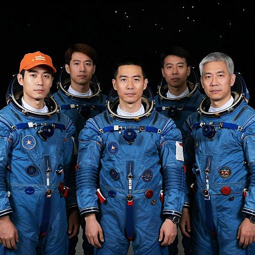 Astronauts in Space: Diverse Team Portrait