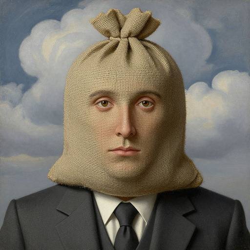 Surreal Burlap Sack Portrait