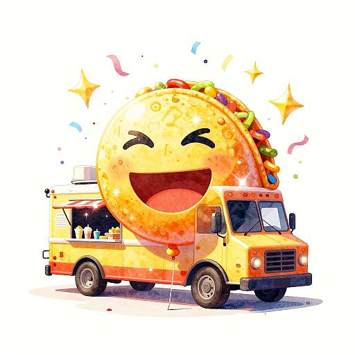 Cheerful Taco Emoji Balloon