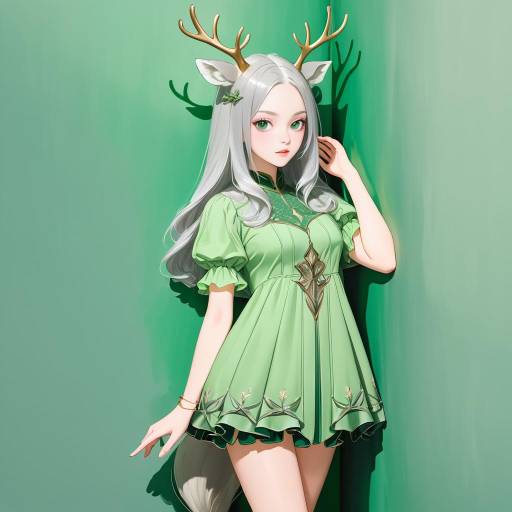Mysterious Enigmatic Lady with Antlers Mysterious Enigmatic Lady with Antlers