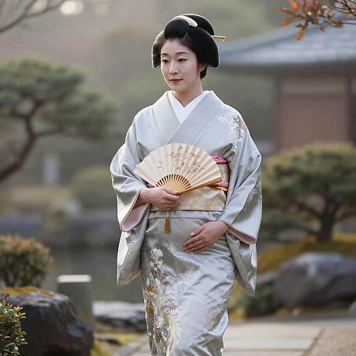 Elegant Edo Noblewoman at Dawn