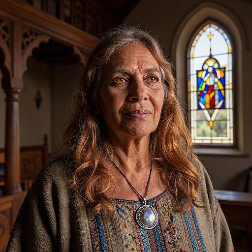 Photorealistic Portrait of Aboriginal Woman
