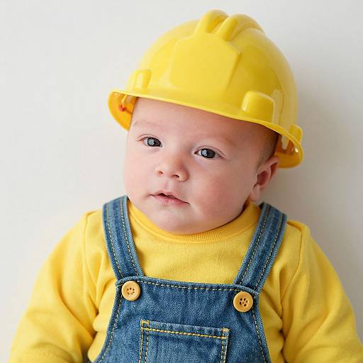 Adorable Newborn in Excavator Costume