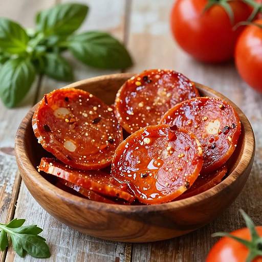 Rustic Pepperoni Bowl with Herbs