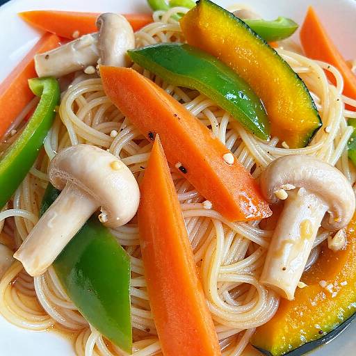 Vibrant Colorful Stir-Fry Noodles