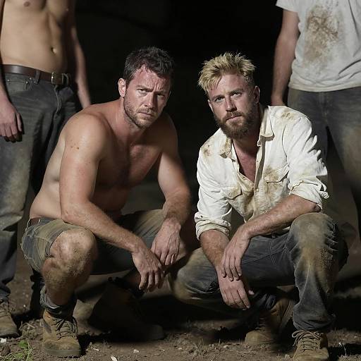 Outdoor Portrait of Four Men in Shadows