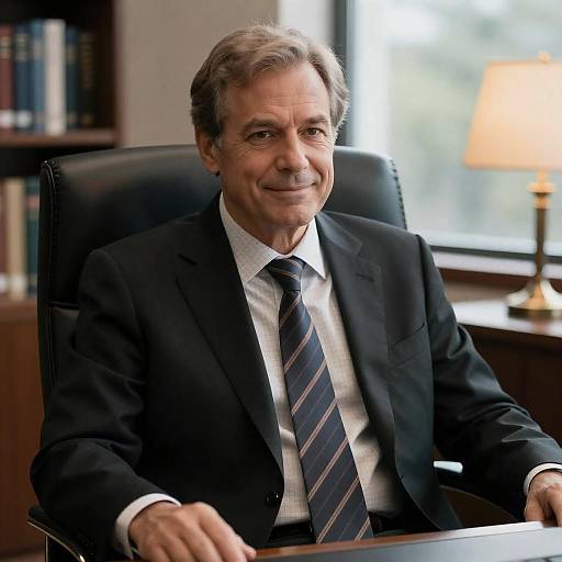 Confident Middle-Aged Man in Office