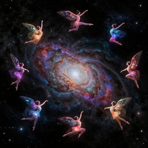 Cosmic Ballet of Luminous Dancers