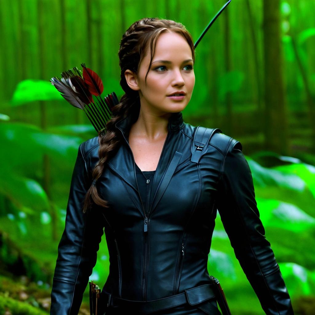 Jennifer Lawrence as Katniss Everdeen in Scene