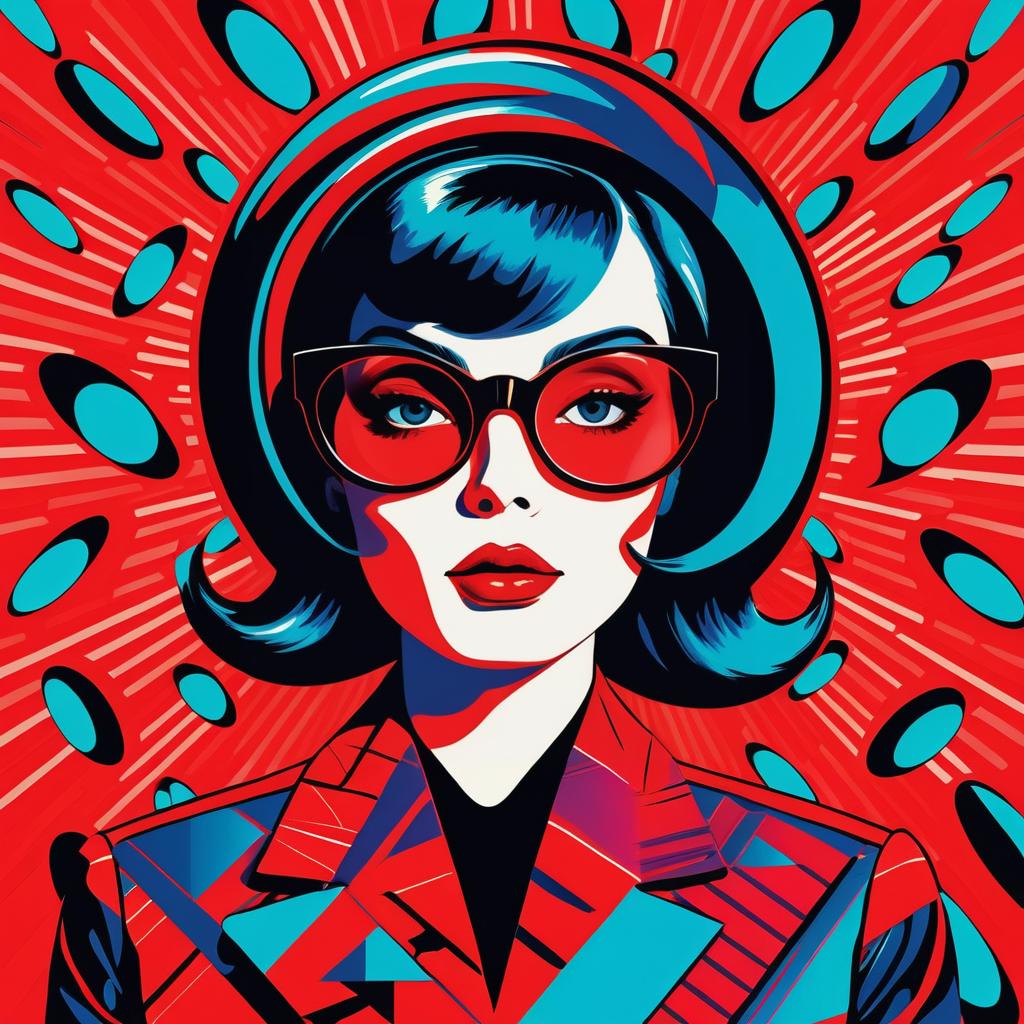 Dynamic Alien Pop Art Illustration