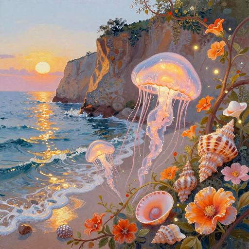 Enchanted Seaside Fantasy Cliffs