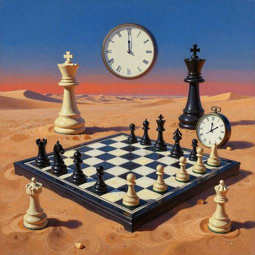 Surreal Salvador Dali Chess Scene