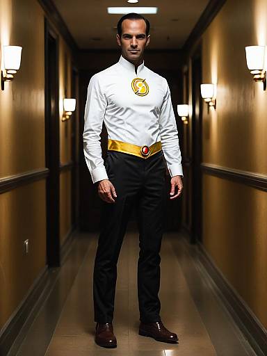 Man in Sinestro Costume Suit
