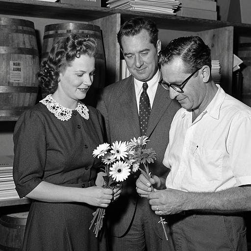 1940s Street Scene in Black-and-White