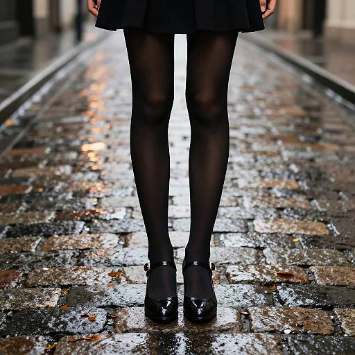 Moody Autumn Mary Janes Close-Up