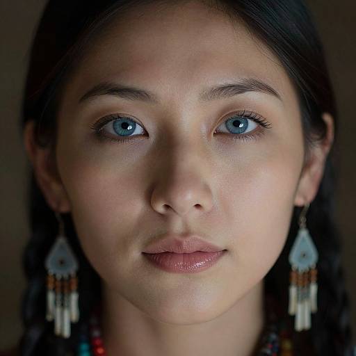 Hyperrealistic Portrait of Native Woman