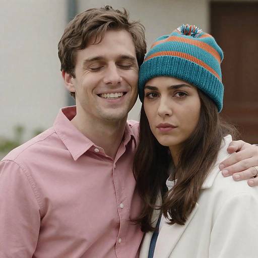 Outdoor Portrait of Happy Couple Together