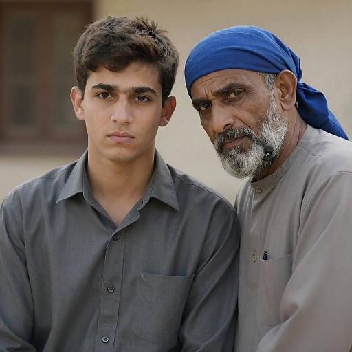 Portrait of Two Men in Warm Tones